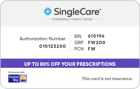 Singlecare prescription drug discount card