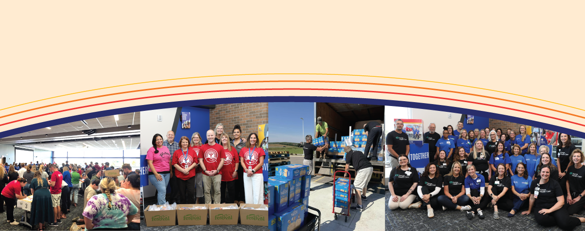 A collage of past campaign kickoff events.